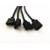 2pcs pack schwarz 4Pin LED Splitter Kabel Y Splitter Verteiler Kabel LED Stripe Verbinder für Eine zu Vier SMD 5050 3528 RGB LED Streifen - BBDQC49H