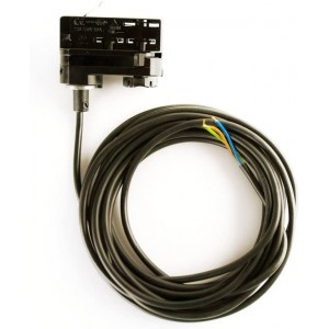 CLE 3 Phasen Stromschienenadapter schwarz mit 5m Kabel und Endhülsen Staff Erco SLV Eutrac Hoffmeister Global Adapter - BWXRKK53