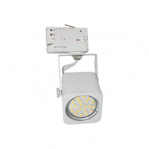 WITTKOWARE Strahlerspot für 3-Phasen-Stromschienen für 50mm GU10 LED-Lampen bis 50W eckig weiß - BAOPJEWJ