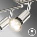B.K.Licht – schwenkbare Deckenlampe – 605x105 mm Matt-Nickel drehbare Spotlampe warmweiße Lichtfarbe 4 flammig inkl. Leuchtmittel - BXGSWVNK