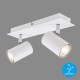 Briloner Leuchten Deckenspot schwenkbar Deckenlampe Deckenleuchte 2-flammig GU10 max. 40 Watt Weiß - BLNTU5BD