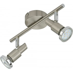 Briloner Leuchten LED Deckenleuchte 2 dreh- & schwenkbare LED-Spot-Lights Decken-Lampe Metall Strahler inkl. Leuchtmittel à 3 W Länge: 27.5 cm - BJMJU3JM