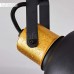 Deckenleuchte Borik Deckenlampe aus Metall in Schwarz Gold 2-flammig mit verstellbaren Strahlern 2 x E14-Fassung max. 25 Watt Spot im Retro Vintage Design für LED Leuchtmittel geeignet - BZMCB9WD