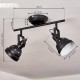 Deckenleuchte Tita moderne Deckenlampe aus Metall in Schwarz Weiß m. verstellbaren Strahlern Leuchte im Retro Vintage-Design mit Lichteffekt 2-flammig 2 x E14 max. 40 Watt LED geeignet - BKYTFM5A