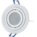 HCFEI 3er Set LED Einbaustrahler dimmbar rund Silber gebürstet Schwenkbar mit 5W LED Modul Warmweiß 3000K für 230V ohne Trafo glanzpolierter Innenring - BIVAZ31K