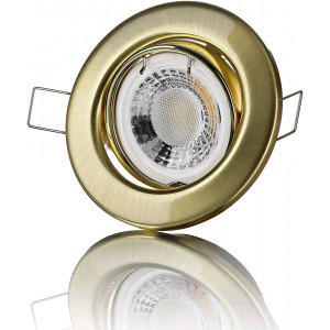 lambado® Premium LED Spot Dimmbar Gold Hell & Sparsam inkl. 230V 5W GU10 Strahler warmweiß Moderne Beleuchtung durch zeitlose Einbaustrahler Deckenstrahler - BTRRRKVD