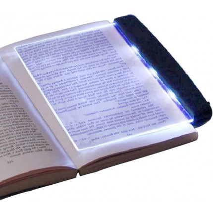 HERCHR Leselampe LED Buchlampe Light Panel Book Light Buchlicht Leselicht mit Abnehmbarem Seitenclip für Bücher im Bett - BLBTU6H3