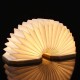 SANOTO Buchlampe Faltbar Holz |Wiederaufladbare Buchlampe Orgellampe Nachtlicht Magnetische Holz buchlampe 360° Faltbare Nachtlampe Dekorative Lampe SchreibtischlampeNussbaum - BMOABKVH