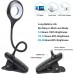 [Schwarz] LED Leselampe 9 verschiedene Einstellungen Augenschutz Buchleuchte wiederaufladbare USB Leselampe Touch Control Clip Schreibtischlampe flexible 360° Clip Leuchte für Heimbuchbett - BHVTKM4M