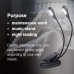 Tiiyee Notenpultleuchte Clip On Light Leselichter LED USB Schreibtischlampe mit 2 Helligkeit Wiederaufladbare Buchlampe Mini Light 360 ° Flexible Schwanenhals Klemmlampe für Bett - BKECE6ME