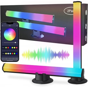 2 Smart LED Lightbar,Healife Gaming Lampe RGBIC,TV Hintergrundbeleuchtung Sync mit Musik,APP Steuerung Ambient Light mit 16 Millionen Farben für Gaming,PC. - BVANNBJM
