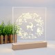 2 x Holz-LED-Leuchten mit 2 x Acrylplatten rechteckig beleuchteter Sockel aus Holz für Acryl-Kristallglasplatte Harzkunst warmes Licht hohe Platte - BVAYQAVH