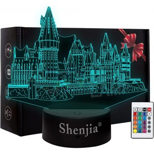 Harry Potter Hogwarts Castle 3D-Lampe mit farbwechselnden RGB-Acryl-LED-Leuchten für Kinderzimmerdekoration Geschenke für Fans - BEXWEQ53