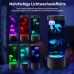 Jellyfish Lava Lamp LED Fantasy 20 Farbwechselndes Nachtlicht mit 3 Quallen Electric Mood Light Dekoration für Home Office Geschenk für Männer Frauen Kinder - BSCMKKK7