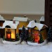 LED Weihnachtsbeleuchtung innen Weihnachts-Dorf 10tlg. handbemalt mit LED-Lichterkette warmweiß Fenster Deko Weihnachten - BRZNJQ97