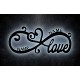 LEON FOLIEN Love LED Deko Schlummerlicht Nachtlicht Liebe Herzchen Unendlichkeitszeichen liegende Acht personalisiert mit Wunsch Namen für Sie Ihn Geschenk Infinity - BFDNQ1Q6