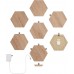 Nanoleaf Elements Hexagon Starter Kit 7 Smarten Holzoptik LED Panels Modulare Dimmbare WLAN Wandleuchte Innen Musik Sync Funktioniert mit Alexa Google Apple Deko Wohnzimmer Schlafzimmer Büro - BGPAN2EE
