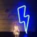 QiaoFei Lightning Neon Nachtlicht für Kinder Geschenk LED Lightning Sign Wand-Dekor für Weihnachten Geburtstagsfeier Kinderzimmer Wohnzimmer Hochzeitsfeier Dekor blau - BUVYIJKK