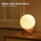 Yizhet LED Mond Lampe 3D Mondlampe 16 Farbe Dimmbar Touch Control Nachtlicht mit Fernbedienung RGB Mondlicht Nachttischlampe Stimmungslicht für Schlafzimmer Geburtstagsgeschenk 12cm - BFLFX72A