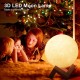 Yizhet LED Mond Lampe 3D Mondlampe 16 Farbe Dimmbar Touch Control Nachtlicht mit Fernbedienung RGB Mondlicht Nachttischlampe Stimmungslicht für Schlafzimmer Geburtstagsgeschenk 12cm - BFLFX72A