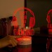 ZWOOS Gaming Lampe – Illusion Nachtlicht LED Gaming Licht mit Fernbedienung 16 Farben 4 Beleuchtungsmodi Gaming Dekoration Model D - BRUYE3DN
