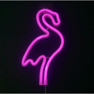 Bipily LED Flamingo Neonlicht Zeichen Neon Signs Lampen Batterie und USB-Betrieb Nachtlichter Schlafzimmer Party Weihnachten - BCDTU4KH
