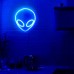 Dreamhigh Außerirdischer LED Neonlicht Cool Alien Shaped hängende USB Batterie Neon Signs Dekoratives Licht Wandleuchte für Schlafzimmer Kinderzimmer Bar PartyBlau - BFINV38M