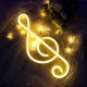 ENUOLI Musiknote Neonzeichen LED Music Note Neon Lichter Wanddekoration USB oder Batteriebetriebene Kreative Musiksymbol Nachtlicht Wohnzimmer Mädchen Raumdekor Bar Party Geburtstagsgeschenk warmwei - BSJJH1J8