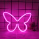 ENUOLI Rosa Schmetterling Neonlicht Schmetterling Neonzeichen USB & Batterie Powered Nachtlampe Wandleuchte Beste Geschenk für Hochzeitsfeier Wanddekor Geburtstagsfeier Camping Kinderzimmer Wohnzimme - BMDTNV8W