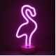 Flamingo Leuchtreklamen Neonlichter mit Halter Basis Dekor Licht LED Flamingo Zeichen Dekor Licht Festzelt Zeichen Wand Dekor für Weihnachten Geburtstagsfeier Hochzeitsfeier DekorRosa - BOCNZ4N5