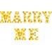 LED-beleuchteter Buchstabe Valentinstagsgeschenk–leuchtendes Marry Me Schild mit warmweißen LEDs – Antrag Willst You Marry Me Schild Hochzeit Schild Verlobung Schild romantischer Vorschlag Marry Me - BLIPZJKK