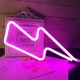 LED-Blitz-Bolzen-Neonlicht Rosa Blitz-Wand-Dekor-Licht-USB Battery Powered Night Lights Blitz geformter Leuchtreklamen für Weihnachten Geburtstags-Party Living Room Bar Hochzeit Dekor Pink - BXHRZ6KB