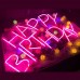 LED Rosa Neon Brief Zeichen Wörtern Neonlichter Alphabet Brief Zeichen Batterie USB operierte LED Marquee Word Neonlampen Partei Zubehör Wandhängung Dekor für Geburtstag Hochzeit Bar Schlafzimmer - BPUWQDJ4