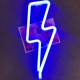 Letimor Led Blitz Neonlicht Nachtlicht für Schlafzimmer Batterie oder USB Neon Sign Schild Lampe betriebene Leuchtreklamen für Wand Deko Kinderzimmer Party Wohnzimmer Weihnachten Neujahr - BHGIO1KH