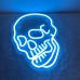 MAXSMLZT Totenkopf Leuchtreklame Persönlichkeit LED Lichtleiste Party Club Home Schlafzimmer Shop Leuchten Halloween Schild Dekor Leuchtreklame Tanz Wand Dekor Lampe,A Ice Blue - BLKXC824