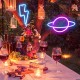 mreechan Neonlichter,Dekorative Wandleuchte Schild Neonlichter für Schlafzimmer Spielzimmer Bar und Party Geschenkidee für Kinder Planet und Blitz - BJXES8H8