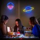 mreechan Neonlichter,Dekorative Wandleuchte Schild Neonlichter für Schlafzimmer Spielzimmer Bar und Party Geschenkidee für Kinder Planeten und Aliens - BKKIX3Q8