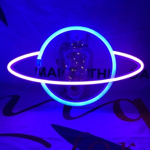 QiaoFei LED-Planeten-Neonlicht dekorative Schilder Wanddekoration batterie- oder USB-betrieben Neonschilder für Babys Kinder Freunde Geburtstagsgeschenke blau und rosa - BQXTNK38