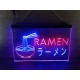 Ramen-Leuchtreklame benutzerdefinierte Nudeln Shop-Dekor Neonlichter Werbetafel LED-Nachtlichter leuchtendes Schild zum Aufhängen an der Wand 60x40cm,Blue red - BRVHZE3V