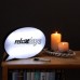 Relaxdays Leuchtkasten Sprechblase Light Box mit Marker beschreibbares LED Schild HBT: 20,5x29,5x4 cm weiß schwarz - BTEVBKW4