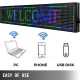 VEVOR LED-Laufschrift RGB 96 * 16 Pixel 101 x 20 x 5 cm SMD-LED Programmierbar WiFi Scroll-Display Nachrichtenboard für Werbung Auto PC USB-Stick Smartphone Steuerbar 40x8 Inch - BOWLNQ7E