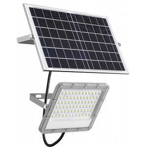 KCD 170LM W Solarlampen für Außen 72 LED Solarleuchte Aussen mit Fernbedienung IP65 Wasserdichte 120°Beleuchtungswinkel Solar Wandleuchte für Garten mit 1m Kabel - BFDET567