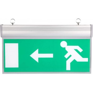 LED-Rettungszeichenleuchte grünes Rettungszeichen automatische Sicherheits-Evakuierungs-Kontrollleuchte für Unterhaltungsstätten. Supermärkte Hotels Krankenhäuser Bibliotheken Bahnhöfe Links - BJNSVKK5