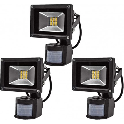 Leetop 20 W 30 W 50 W 80 W LED-Strahler mit Bewegungsmelder und Dämmerungsschalter 3pcs Bianco Caldo:20w - BFYVCWD2