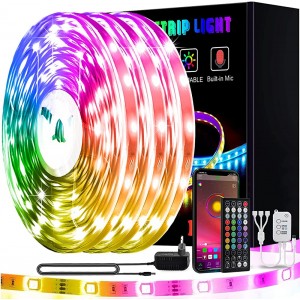 15m LED Strip L8star LED Streifen Farbwechsel Led Lichterkette 15M RGB Flexible LED Bänder Strips mit Bluetooth Kontroller Sync zur Musik Anwendung für Schlafzimmer - BMLFWN3E