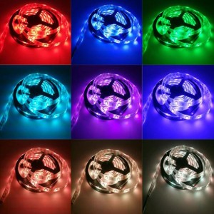 2m 5050 30LEDs m RGB LED Streifen Strip Licht mit 44 Tasten IR Fernbedienung + Netzteil 2m RGB Strip Nicht Wasserdicht - BTFXRKEE