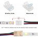 BZONE LED Strip Verbinder 4 Polig 10 Stück für Wasserdichte 10 mm RGB 5050 LED Streifen Streifen zu Draht Schnellverbindung ohne Abisolieren inklusive 16,4 Fuß 22 Gauge 4 Leiter Verlängerungskabel - BGWSP4H3