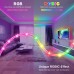 RGBIC Led Strip 5m POPOLAT WiFi Led Streifen Musik Sync Segmentcontrol Steuerbar via App Fernbedienung mit Alexa und Google Assistant für Zuhause Schlafzimmer KücheDeko NOT Support 5G Wifi - BCGIZW5A