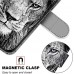 Everainy Kompatibel für Samsung Galaxy A02s M02s Hülle Silikon PU Leder Case Flip Stoßfest Bumper Kartenfach Brieftasche Magnetisch Klappbar Muster Cover Wallet Hüllen Handyhülle löwe - BBEUIBBV