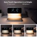WILIT LED Nachttischlampe mit Kabelloser Ladefunktion Tischlampe Touch Dimmbar mit Doppelwecker und 5W Wireless Charger Warmes Nachtlicht für Schlafzimmer Wohnzimmer Weiß - BJFOE5H2